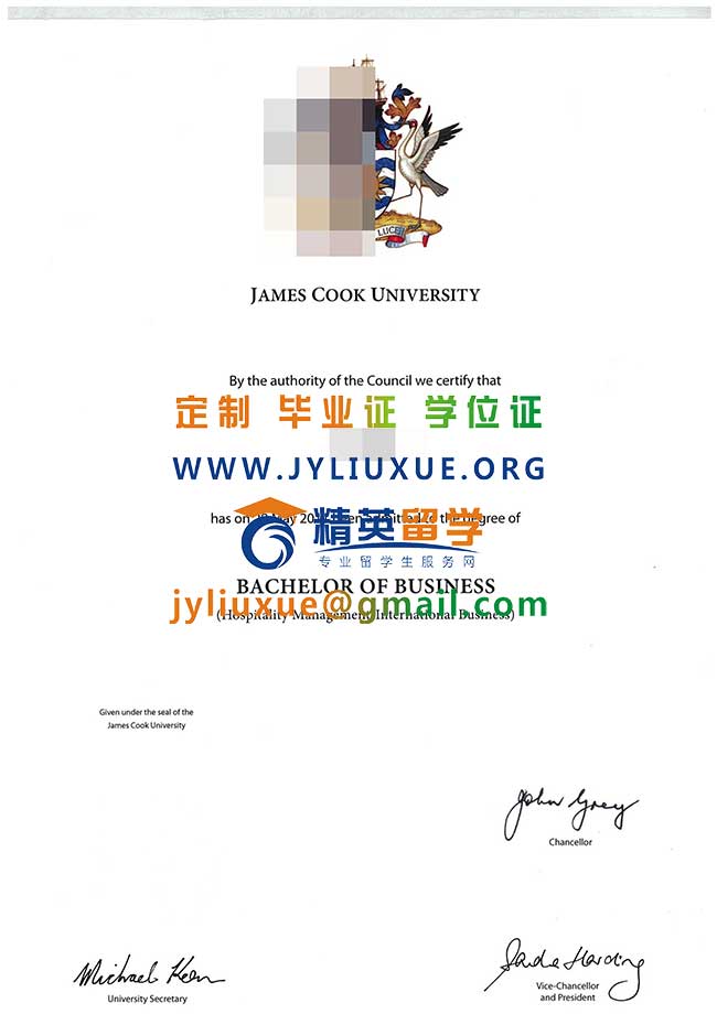 詹姆斯库克大学毕业证范本